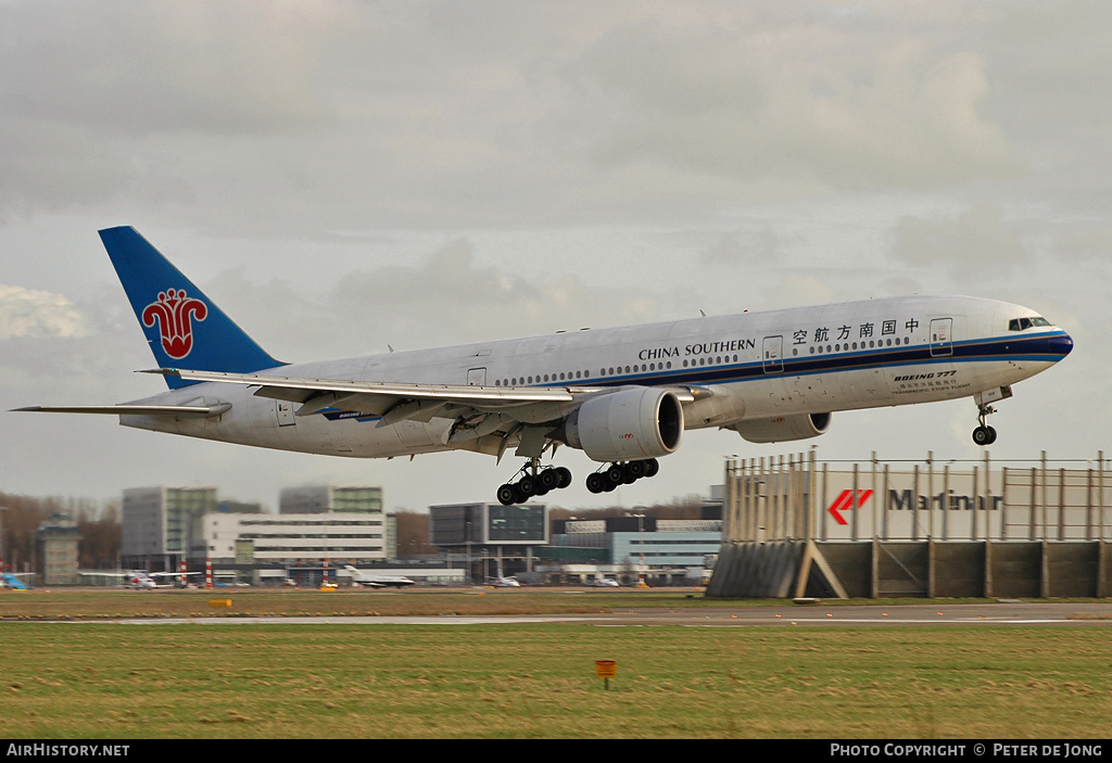 Aircraft Photo of B-2058 | Boeing 777-21B/ER | China Southern Airlines | AirHistory.net #16032