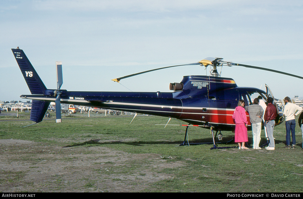 Aircraft Photo of ZK-HYS / YS | Aerospatiale AS-350B-2 Ecureuil | Southern Lakes Helicopters | AirHistory.net #16108