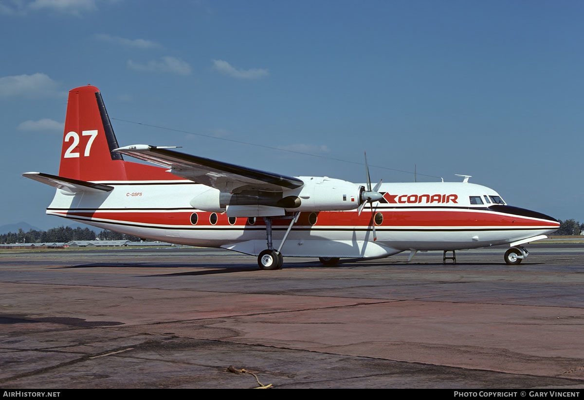 Aircraft Photo of C-GSFS | Fokker F27-600/AT Friendship | Conair Aviation | AirHistory.net #16380