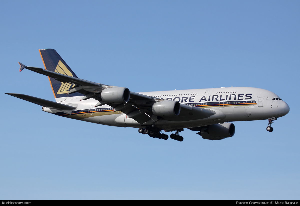 Aircraft Photo of 9V-SKR | Airbus A380-841 | Singapore Airlines | AirHistory.net #16519