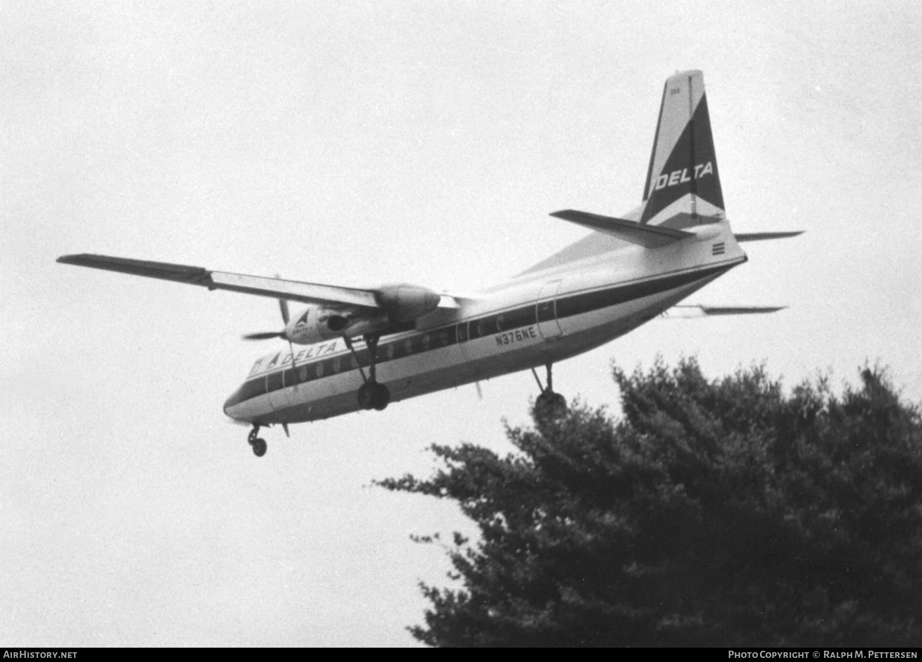 Aircraft Photo of N376NE | Fairchild Hiller FH-227C | Delta Air Lines | AirHistory.net #16620