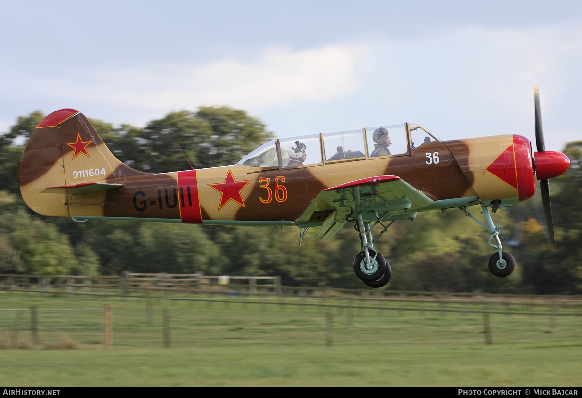 Aircraft Photo of G-IUII / 36 | Yakovlev Yak-52 | Soviet Union - Air Force | AirHistory.net #16629