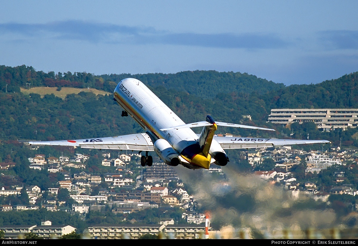 Aircraft Photo of JA8557 | McDonnell Douglas MD-81 (DC-9-81) | Japan Air System - JAS | AirHistory.net #16671