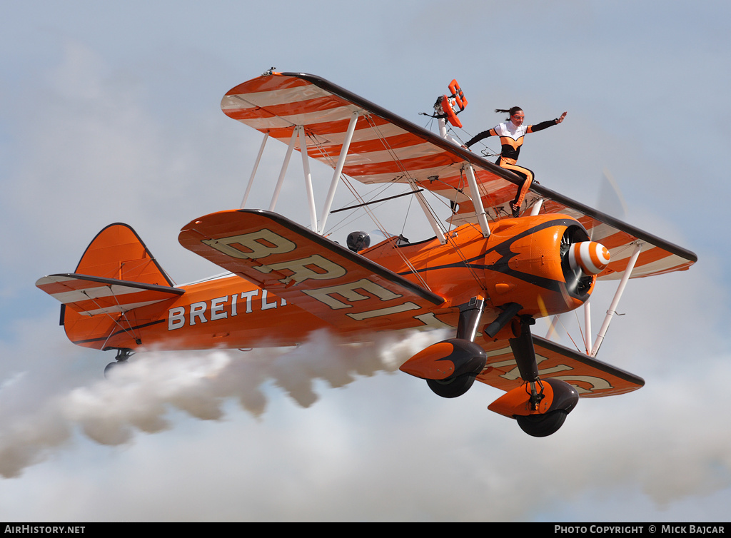 Aircraft Photo of N74189 | Stearman PT-17/R985 Kaydet (A75N1) | Breitling | AirHistory.net #16751