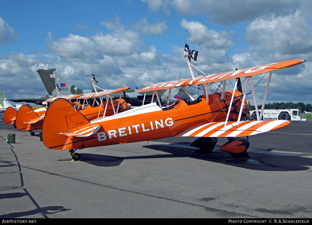 Aircraft Photo of N74189 | Stearman PT-17 Kaydet (A75N1) | Breitling | AirHistory.net #16871