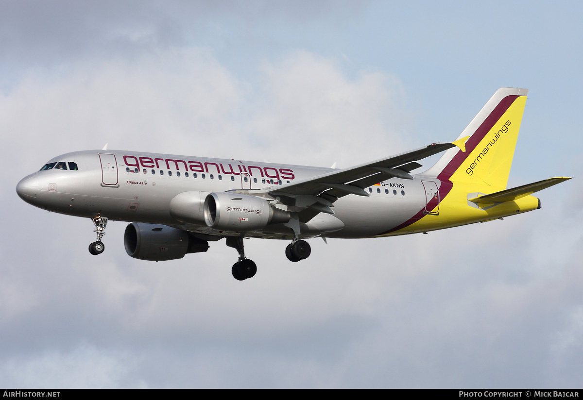 Aircraft Photo of D-AKNN | Airbus A319-112 | Germanwings | AirHistory.net #16879