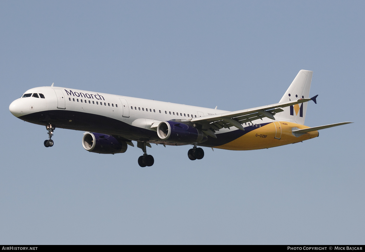 Aircraft Photo of G-OZBF | Airbus A321-231 | Monarch Airlines | AirHistory.net #16896