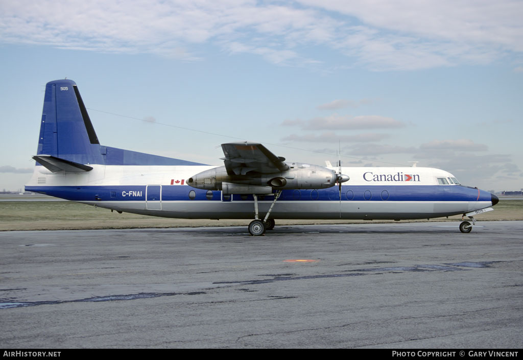 Aircraft Photo of C-FNAI | Fairchild Hiller FH-227E | Canadian Airlines | AirHistory.net #16929