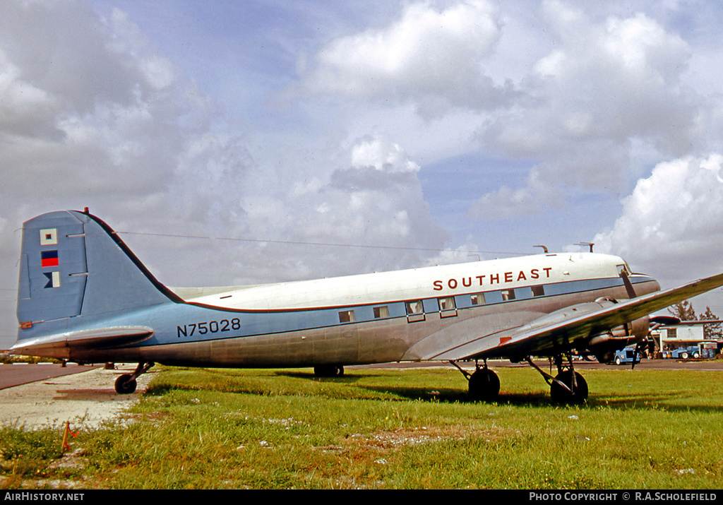 Aircraft Photo of N75028 | Douglas C-47 Skytrain | Southeast Airlines | AirHistory.net #17165