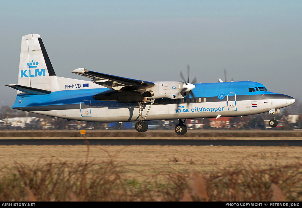 Aircraft Photo of PH-KVD | Fokker 50 | KLM Cityhopper | AirHistory.net #17211