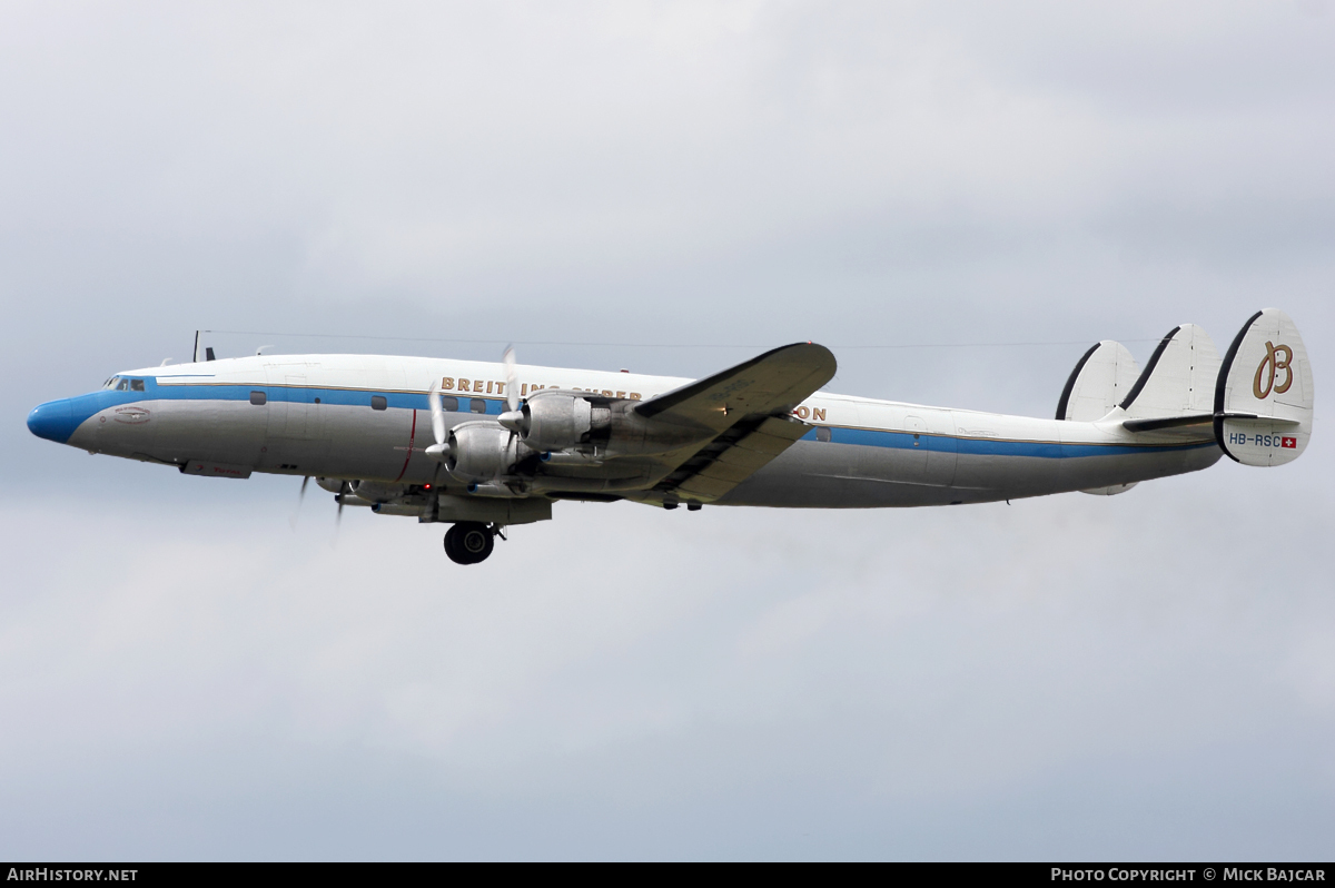 Aircraft Photo of HB-RSC | Lockheed L-1049F Super Constellation | Breitling | AirHistory.net #17317