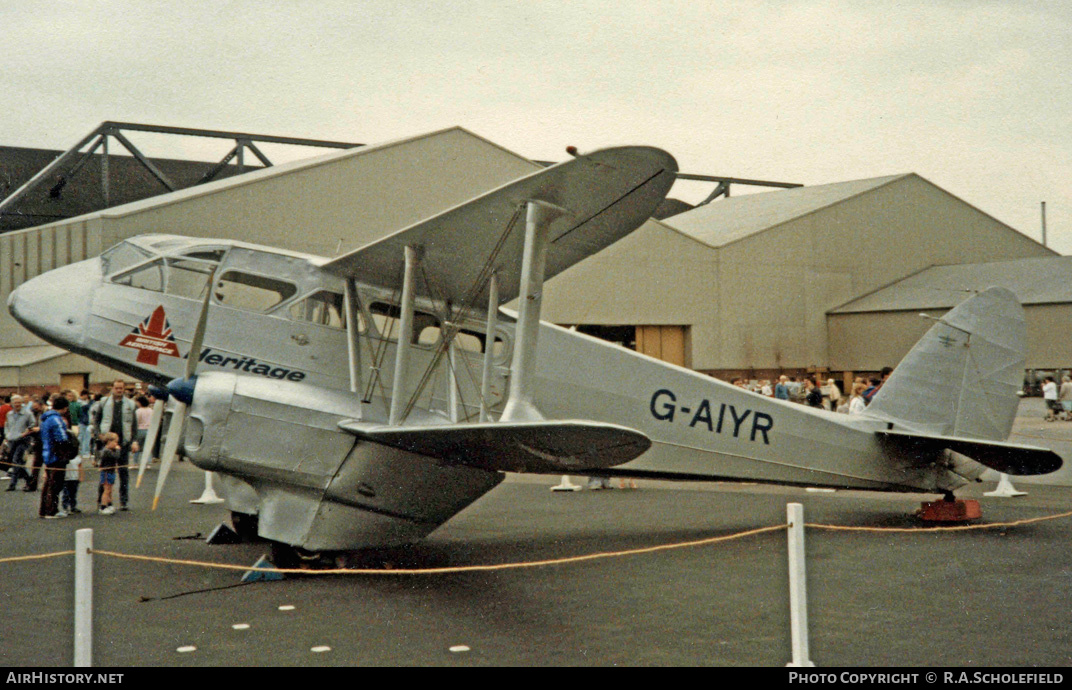 Aircraft Photo of G-AIYR | De Havilland D.H. 89A Dragon Rapide | British Aerospace Heritage | AirHistory.net #17412