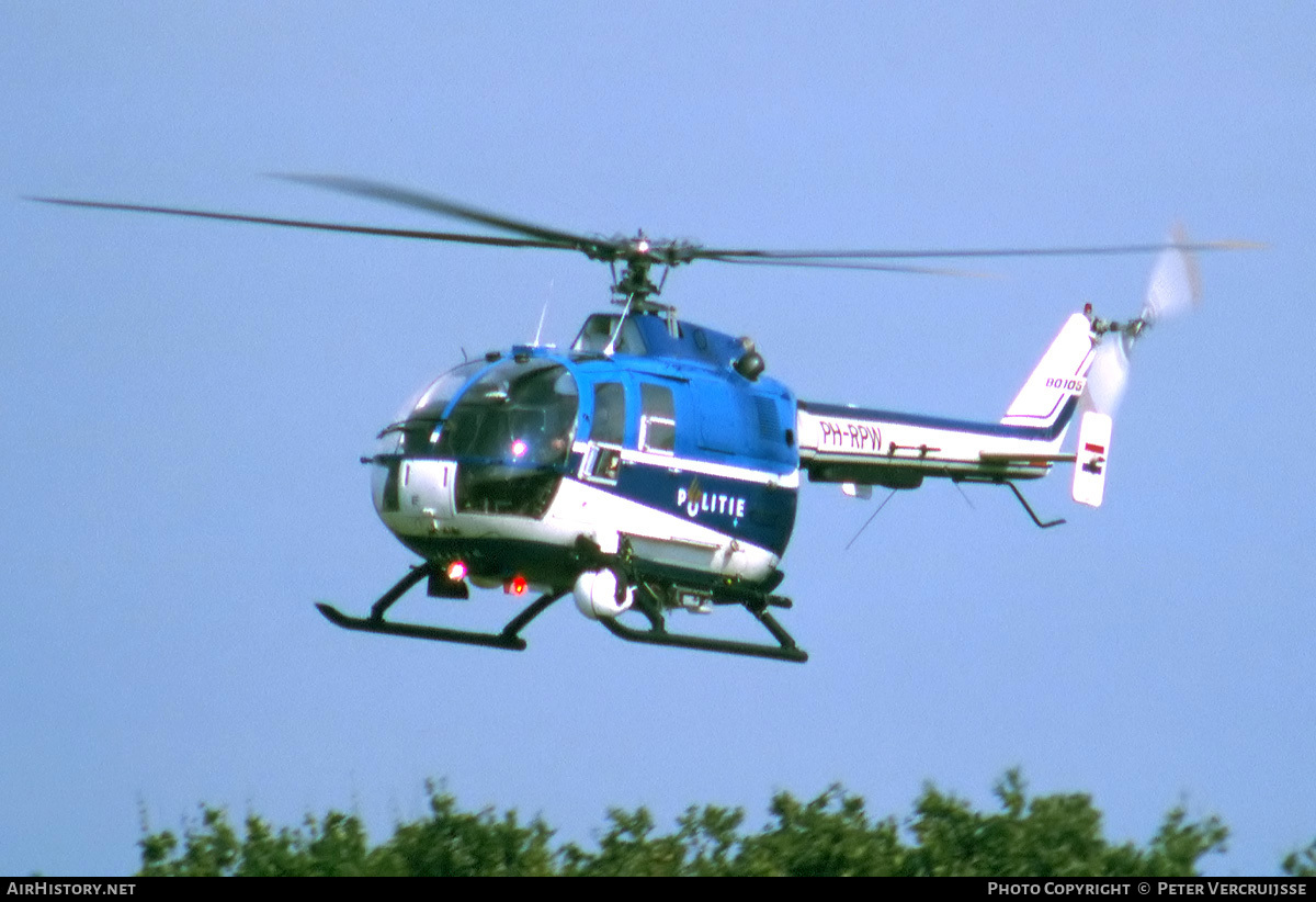 Aircraft Photo of PH-RPW | MBB BO-105CB | Politie | AirHistory.net #17438