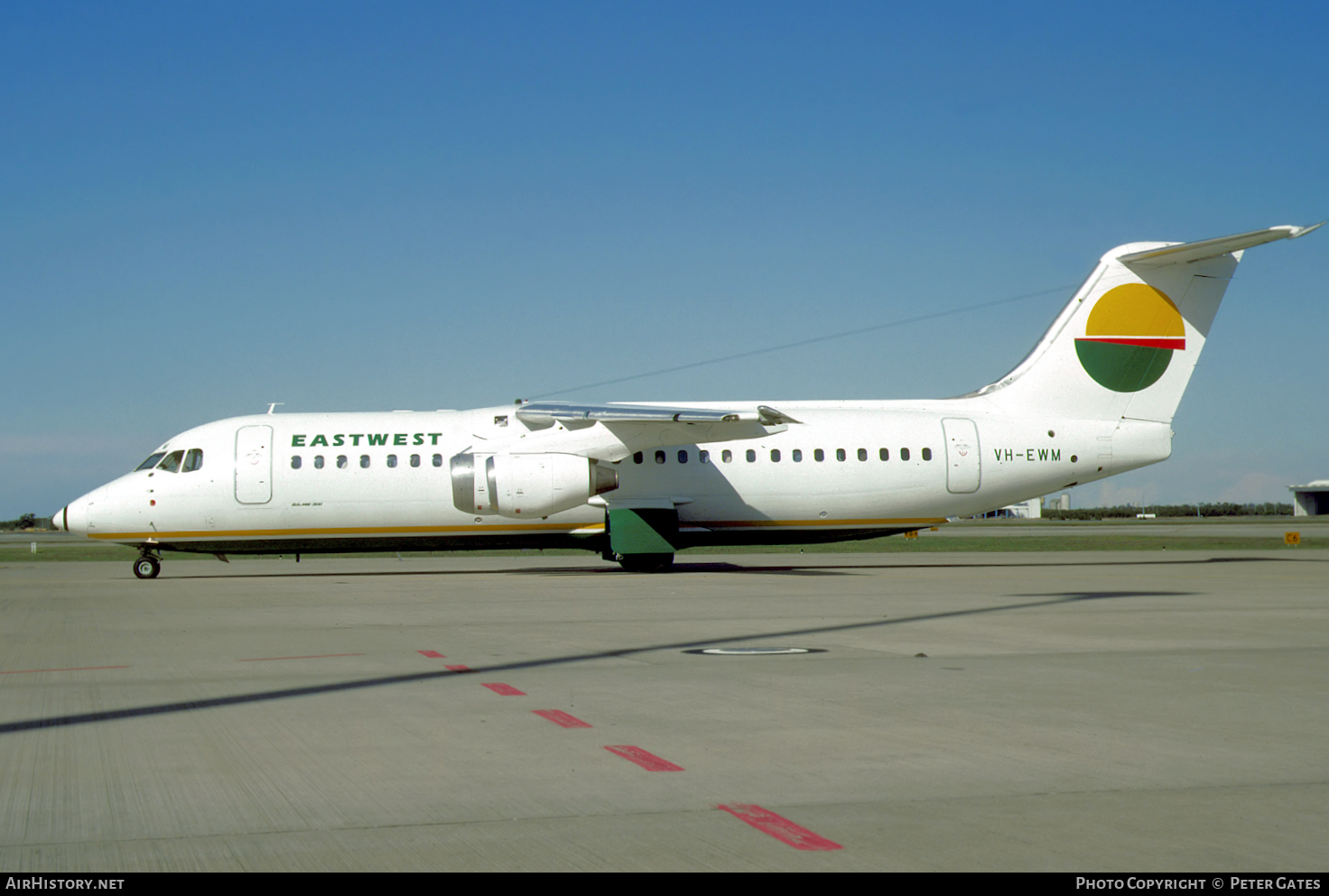 Aircraft Photo of VH-EWM | British Aerospace BAe-146-300 | East-West Airlines | AirHistory.net #17488