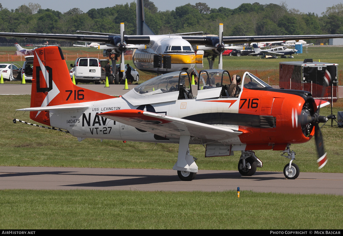 Aircraft Photo of N9025Y / 140475 | North American T-28C Trojan | USA - Navy | AirHistory.net #17493
