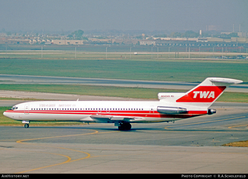 Aircraft Photo of N54345 | Boeing 727-231/Adv | Trans World Airlines - TWA | AirHistory.net #17628