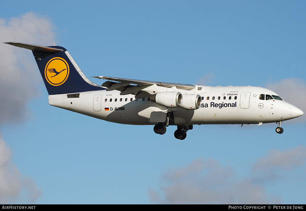 Aircraft Photo of D-AVRM | British Aerospace Avro 146-RJ85 | Lufthansa Regional | AirHistory.net #17640