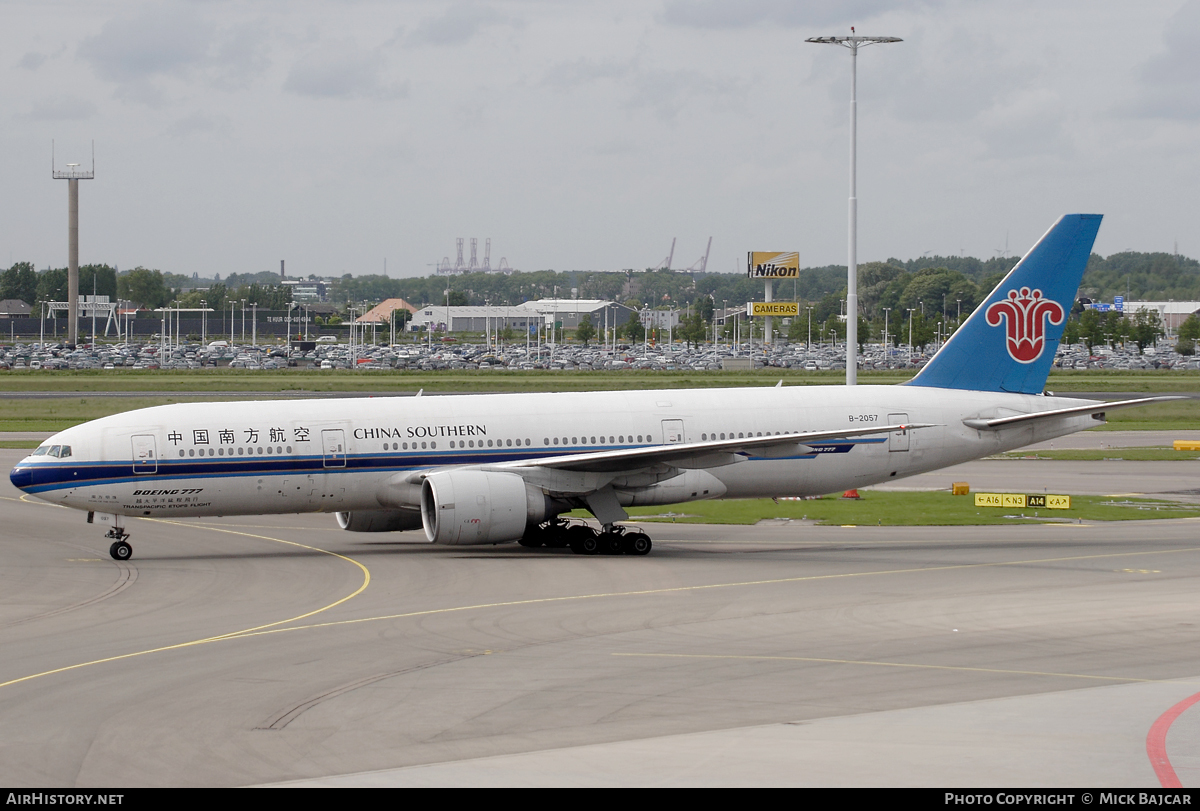 Aircraft Photo of B-2057 | Boeing 777-21B/ER | China Southern Airlines | AirHistory.net #17794