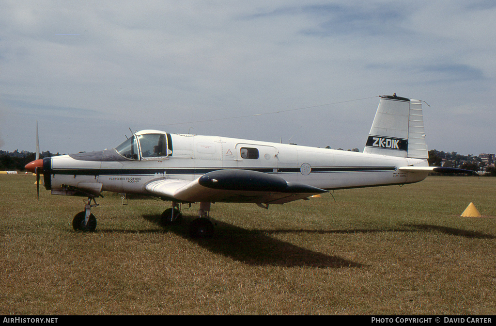 Aircraft Photo of ZK-DIK | Fletcher FU-24-950 | AirHistory.net #17812