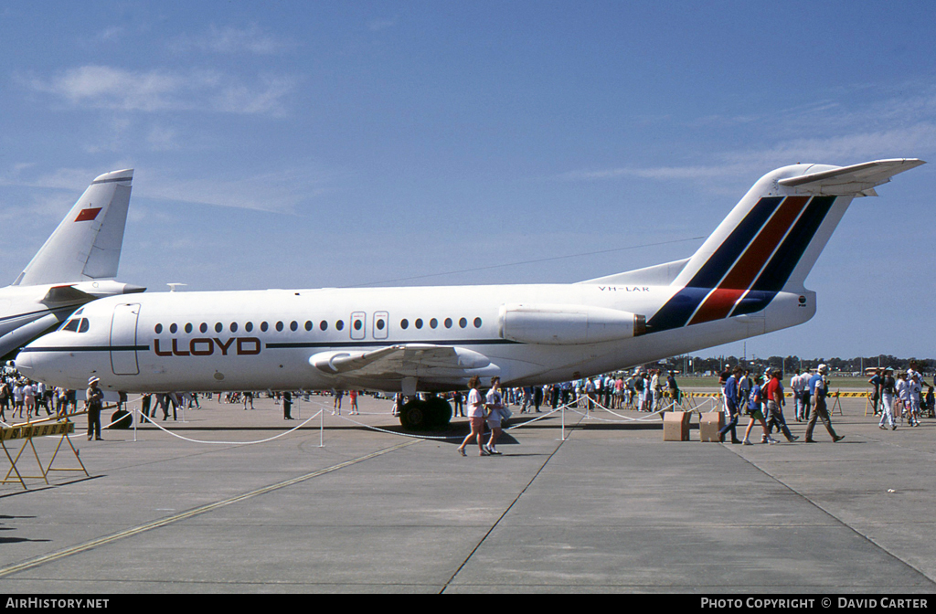 Aircraft Photo of VH-LAR | Fokker F28-4000 Fellowship | Lloyd Aviation | AirHistory.net #17987