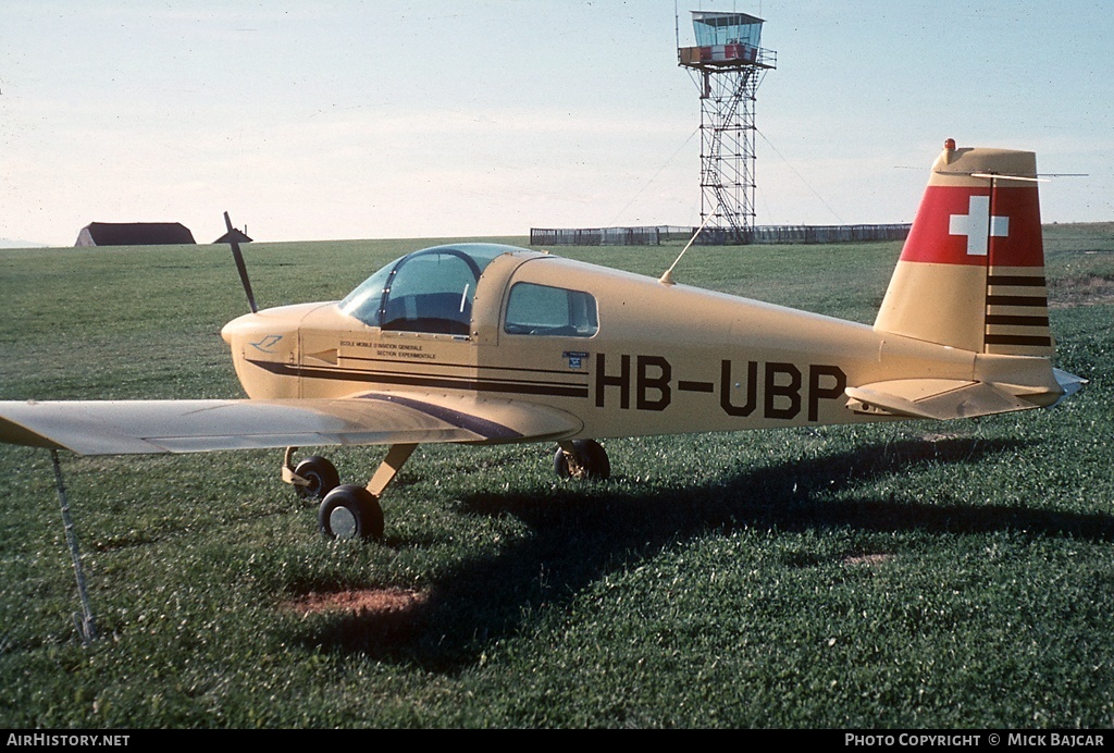 Aircraft Photo of HB-UBP | American AA-1A Trainer | Ecole Mobile Aviation Generale Section Experimentale | AirHistory.net #18043