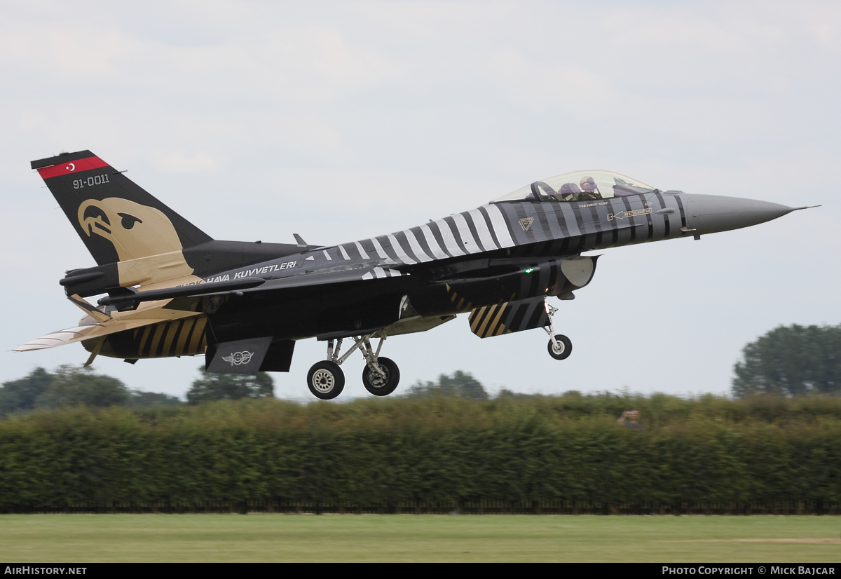 Aircraft Photo of 91-0011 | General Dynamics F-16CG Night Falcon | Turkey - Air Force | AirHistory.net #18087