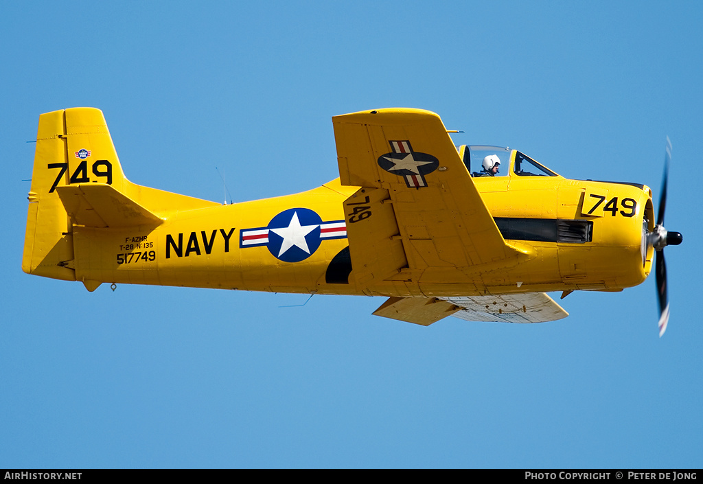 Aircraft Photo of F-AZHR / 517749 | North American T-28A Fennec | USA - Navy | AirHistory.net #18140