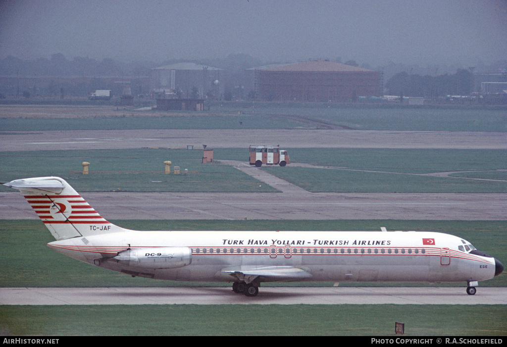 Aircraft Photo of TC-JAF | McDonnell Douglas DC-9-32 | THY Türk Hava Yolları - Turkish Airlines | AirHistory.net #18270