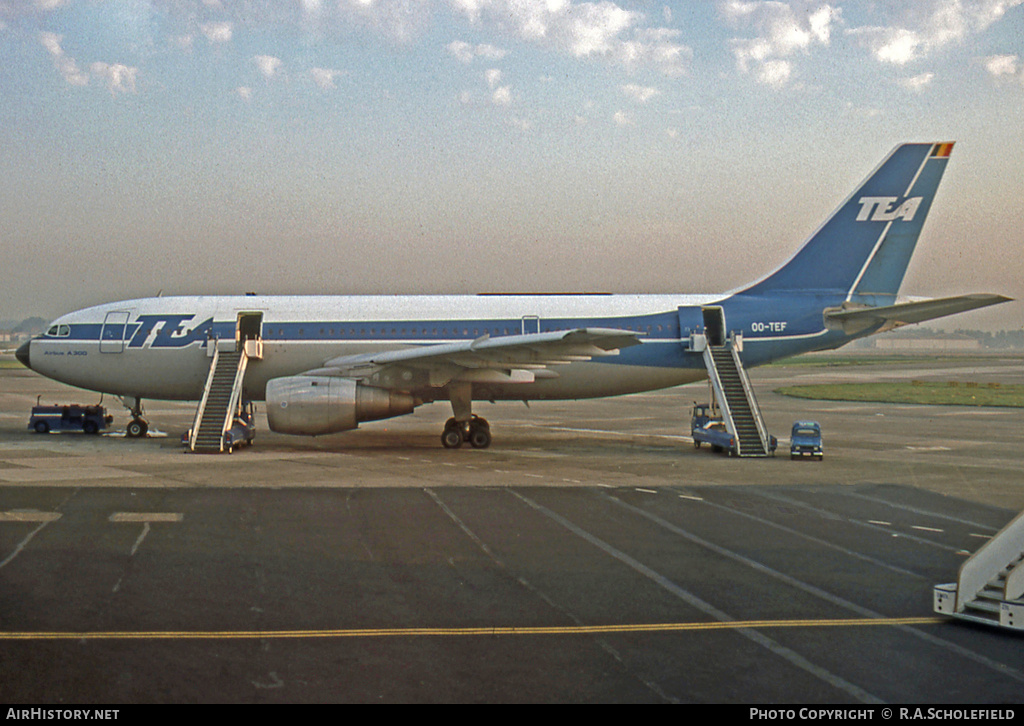 Aircraft Photo of OO-TEF | Airbus A300B1 | TEA - Trans European Airways | AirHistory.net #18349