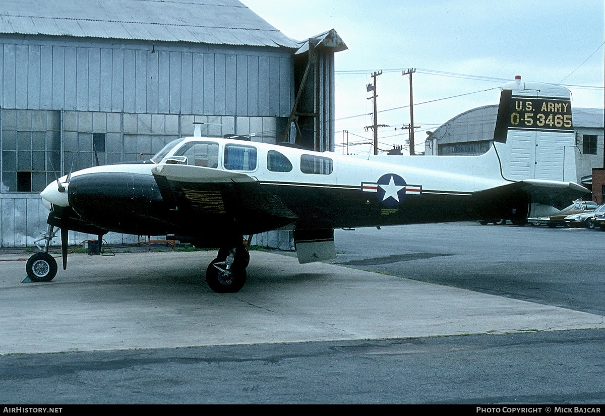Aircraft Photo of 55-3465 / 0-53465 | Beech U-8G Seminole (50) | USA - Army | AirHistory.net #18370