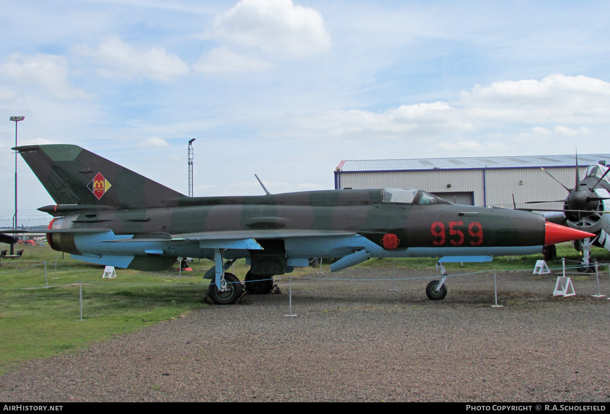 Aircraft Photo of 959 | Mikoyan-Gurevich MiG-21SPS-K | East Germany - Air Force | AirHistory.net #18376