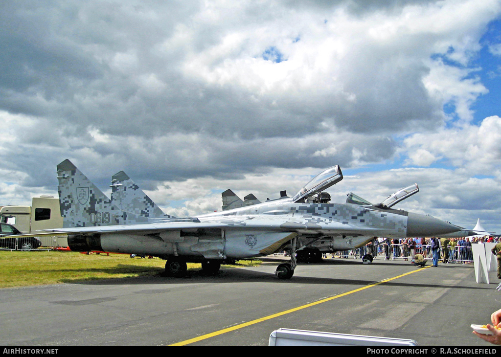 Aircraft Photo of 0619 | Mikoyan-Gurevich MiG-29AS (9-12A) | Slovakia - Air Force | AirHistory.net #18377