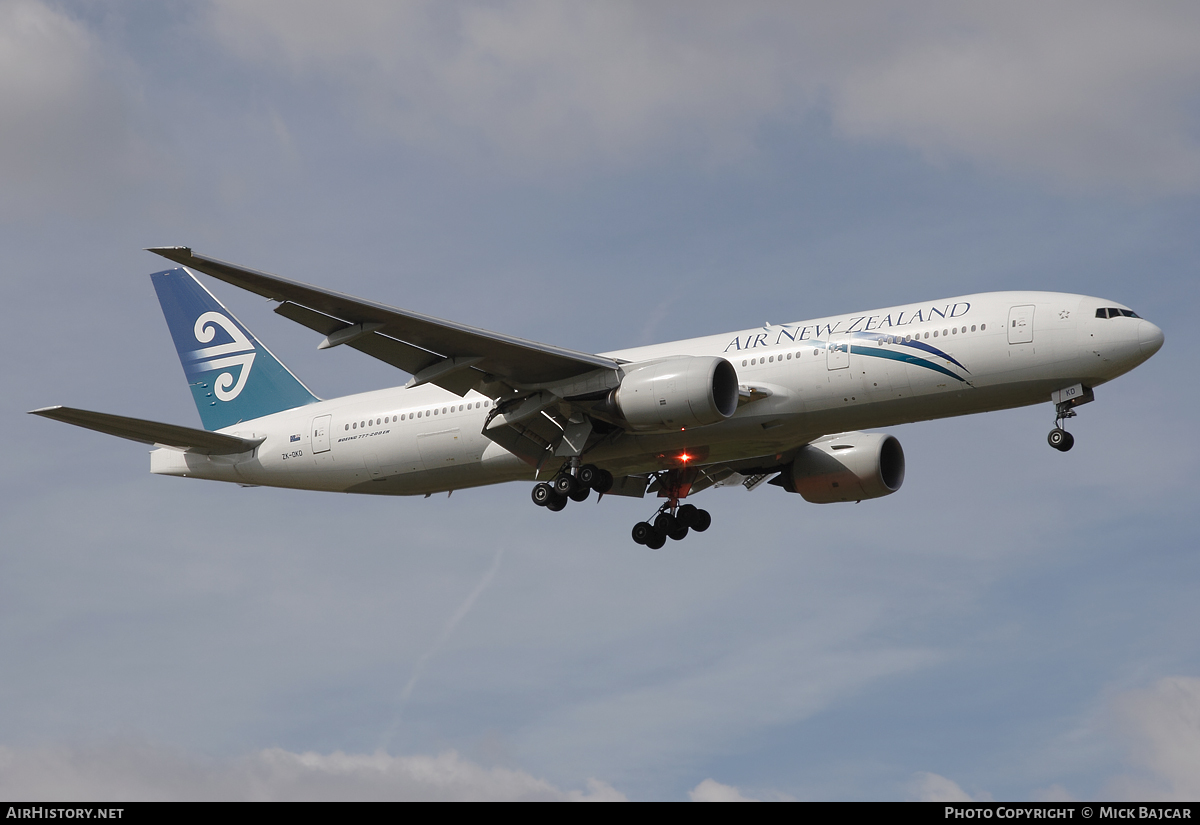 Aircraft Photo of ZK-OKD | Boeing 777-219/ER | Air New Zealand | AirHistory.net #18501