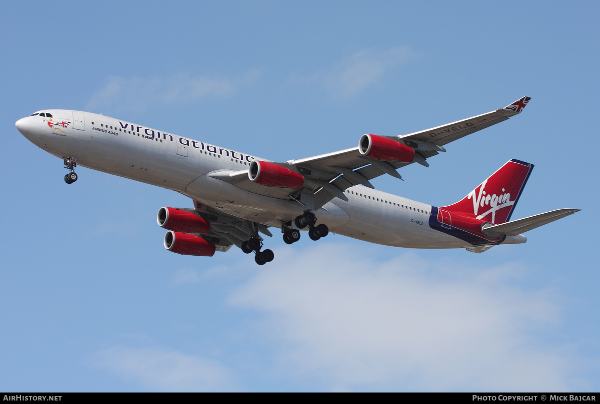 Aircraft Photo of G-VELD | Airbus A340-313 | Virgin Atlantic Airways | AirHistory.net #18526