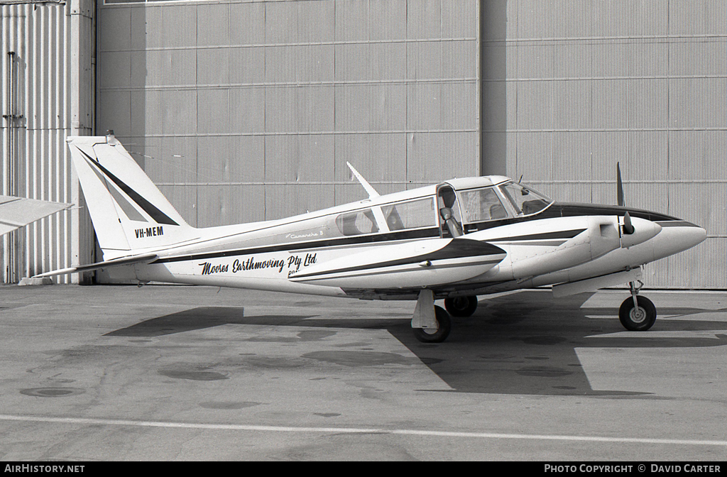 Aircraft Photo of VH-MEM | Piper PA-30-160 Twin Comanche B | Moores Earthmoving | AirHistory.net #18681