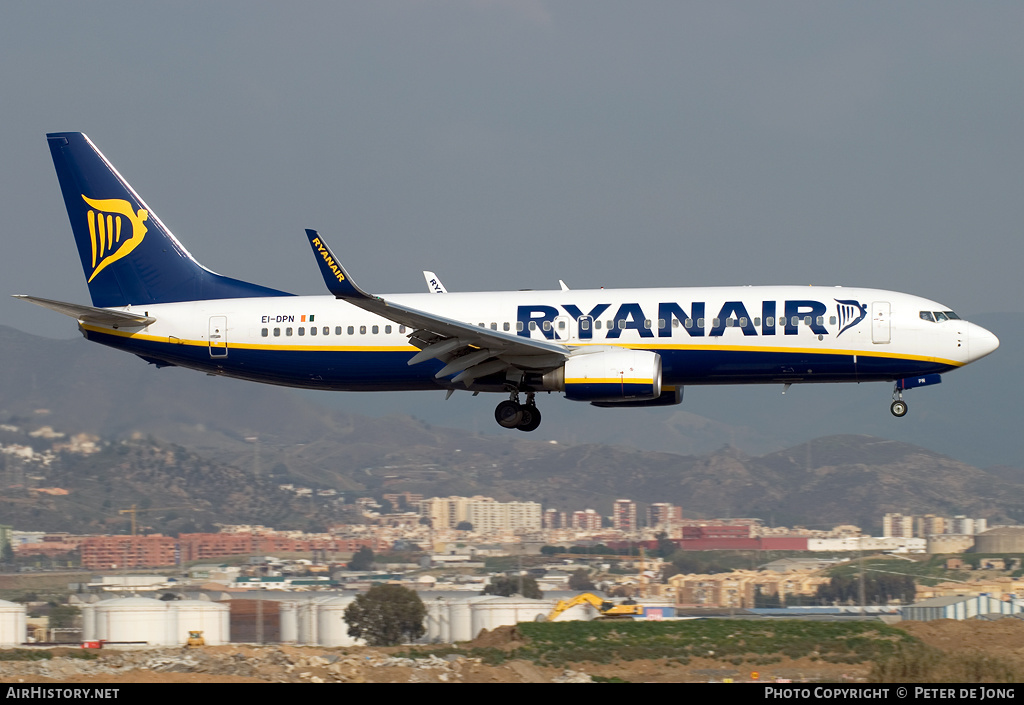 Aircraft Photo of EI-DPN | Boeing 737-8AS | Ryanair | AirHistory.net #18692
