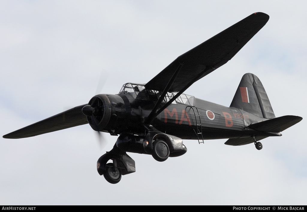 Aircraft Photo of G-AZWT / V9367 | Westland Lysander Mk.IIIA | UK - Air Force | AirHistory.net #18864