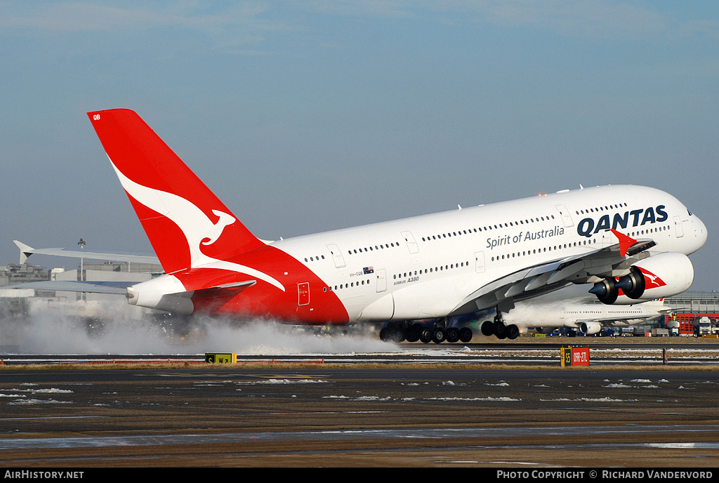 Aircraft Photo of VH-OQB | Airbus A380-842 | Qantas | AirHistory.net #19108