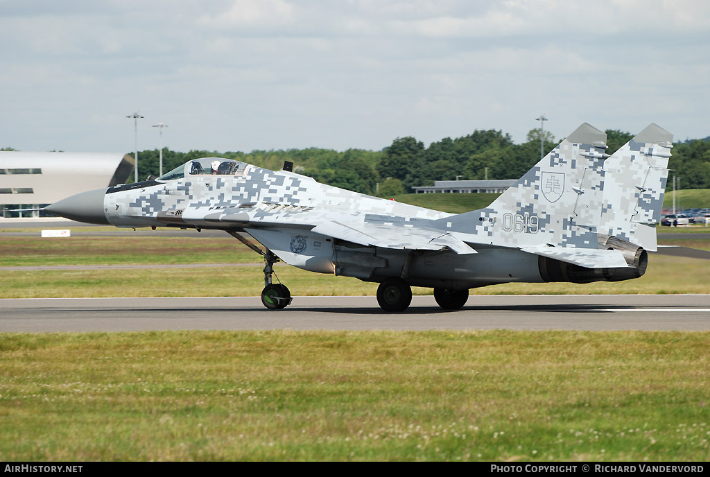 Aircraft Photo of 0619 | Mikoyan-Gurevich MiG-29AS (9-12A) | Slovakia - Air Force | AirHistory.net #19161