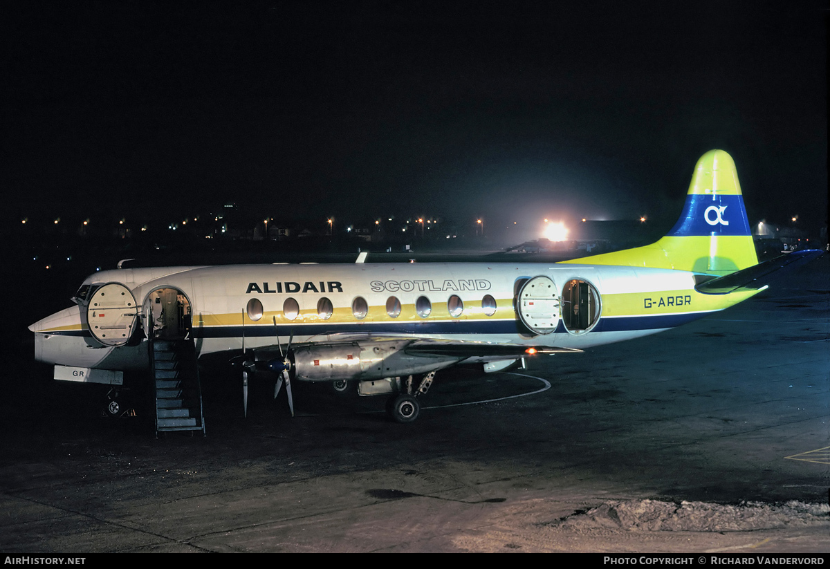 Aircraft Photo of G-ARGR | Vickers 708 Viscount | Alidair Scotland | AirHistory.net #19189