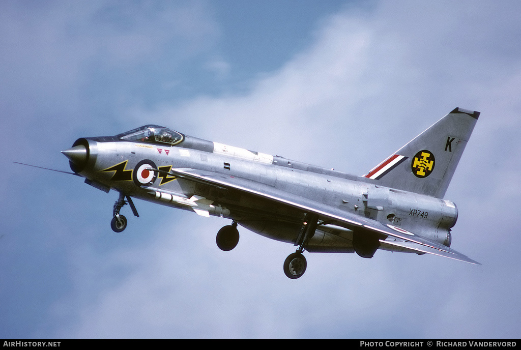 Aircraft Photo of XP749 | English Electric Lightning F3 | UK - Air Force | AirHistory.net #19202