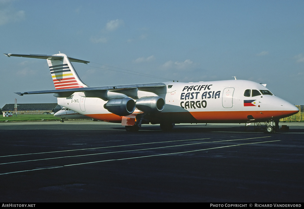 Aircraft Photo of G-TNTL | British Aerospace BAe-146-300QT Quiet Trader | Pacific East Asia Cargo | AirHistory.net #19236