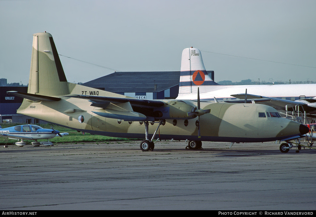 Aircraft Photo of 7T-WAQ | Fokker F27-400M Troopship | Algeria - Air Force | AirHistory.net #19264