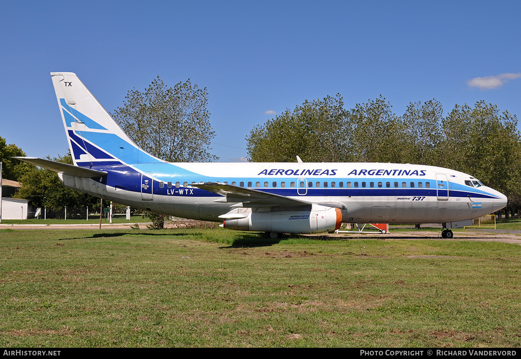 Aircraft Photo of LV-WTX | Boeing 737-281/Adv | Aerolíneas Argentinas | AirHistory.net #19285