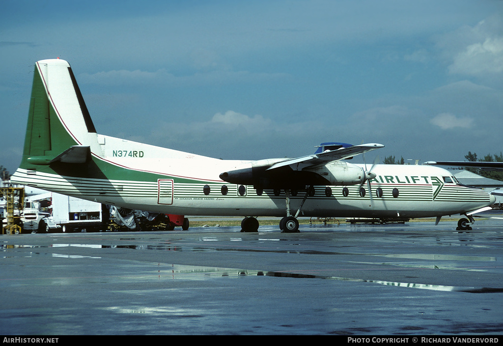 Aircraft Photo of N374RD | Fairchild Hiller FH-227C | Airlift International | AirHistory.net #19299
