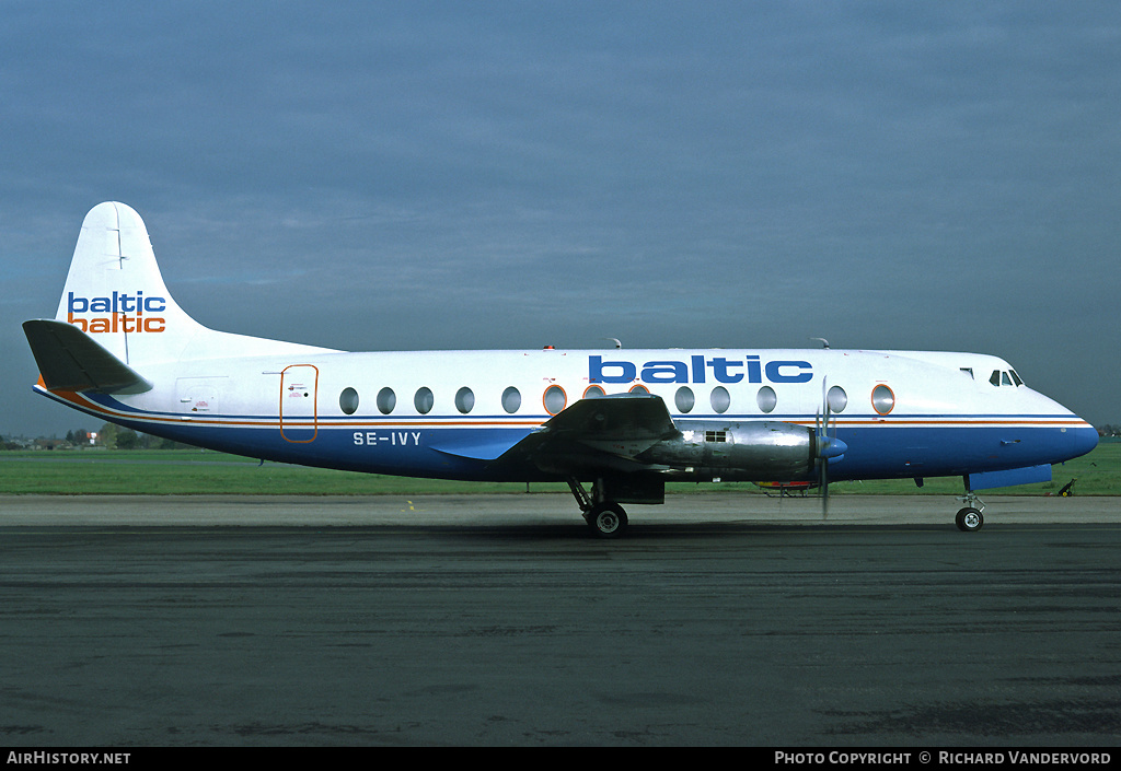 Aircraft Photo of SE-IVY | Vickers 815 Viscount | Baltic Aviation | AirHistory.net #19301