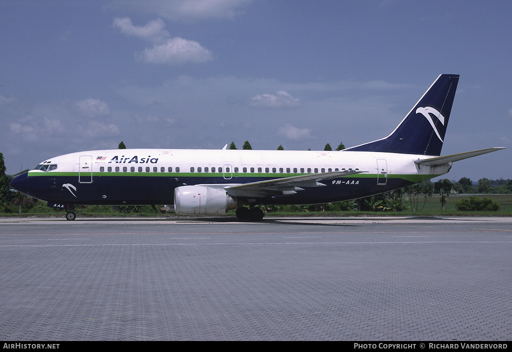 Aircraft Photo of 9M-AAA | Boeing 737-3Y0 | AirAsia | AirHistory.net #19319