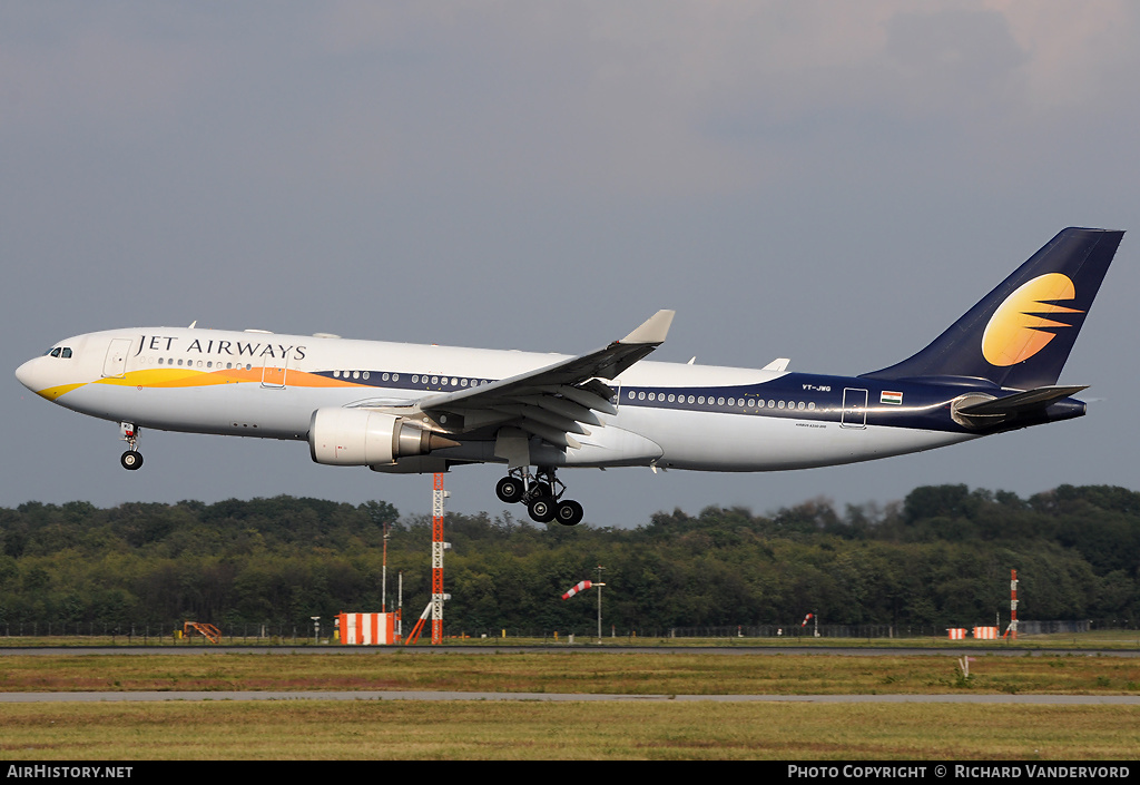 Aircraft Photo of VT-JWG | Airbus A330-203 | Jet Airways | AirHistory.net #19323