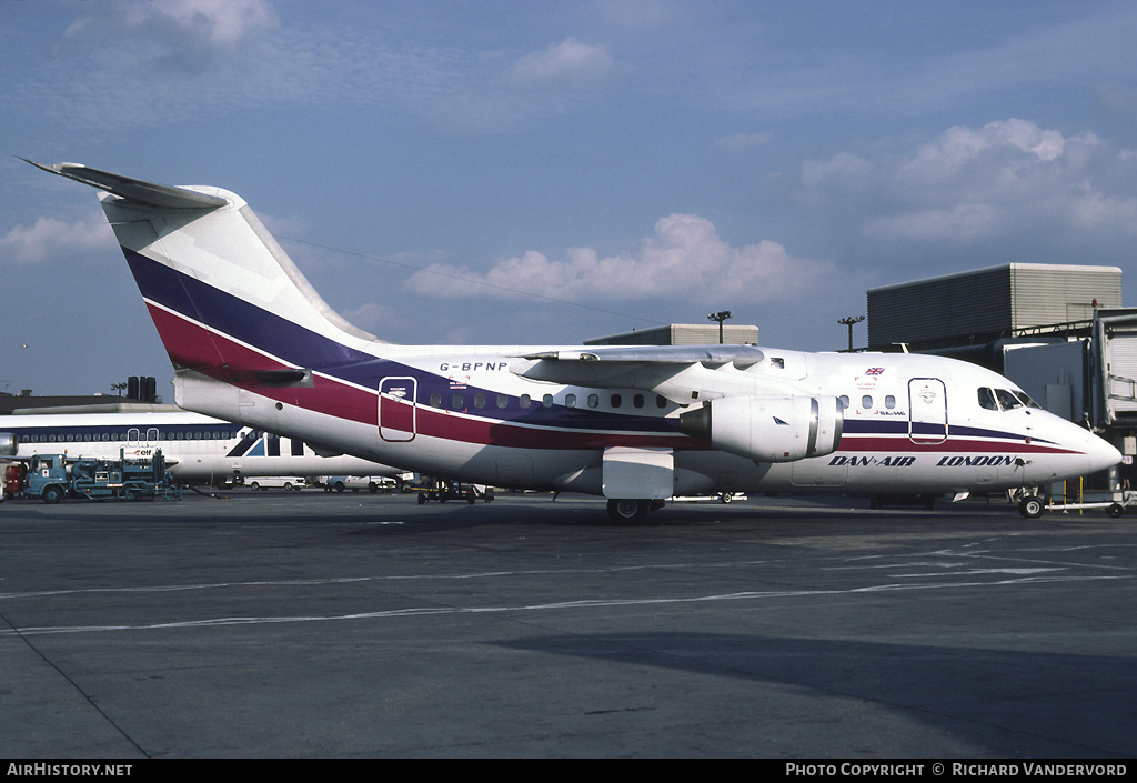 Aircraft Photo of G-BPNP | British Aerospace BAe-146-100 | Dan-Air London | AirHistory.net #19372