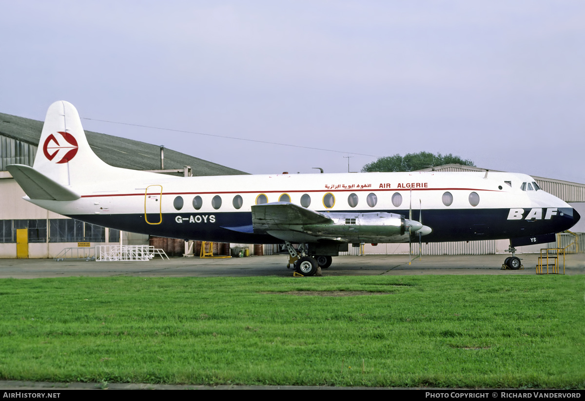 Aircraft Photo of G-AOYS | Vickers 806 Viscount | Air Algérie | AirHistory.net #19396